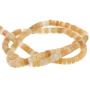 4x2mm Round dyed gemstone Heishi beads - Jade Topaz x39cm