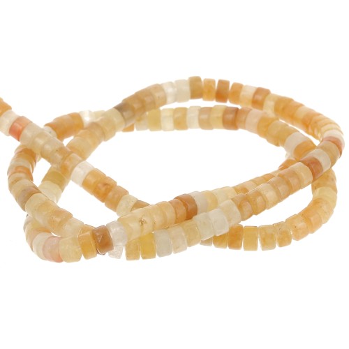 Heishi gemstone beads 4x2.5 mm - Topaz tinted Jade x39cm