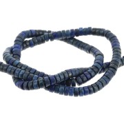 Heishi beads gemstones 4x2 mm - Lapis Lazuli tinted x41cm