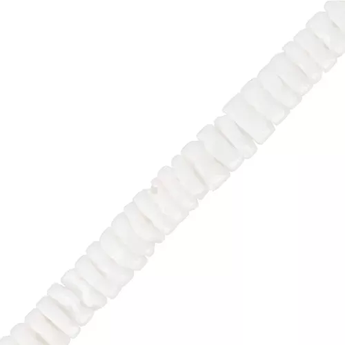 Rondelle beads Heishi shell 6 mm - White x57cm