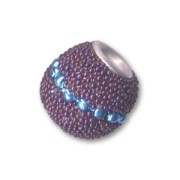 Round bead  with inclusions 12mm Amethyst x1