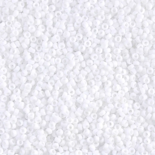 Miyuki Seed Beads 15/0 402F - Mat Opaque White x8g