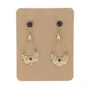 8x6cm Set of 30 jewellery holders for earrings and necklaces - Kraft x1