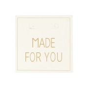 6x6 m Pack of 20 cardboard jewellery holders for earrings & necklaces - White x1