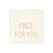 6x6 m Pack of 20 cardboard jewellery holders for earrings & necklaces - White x1