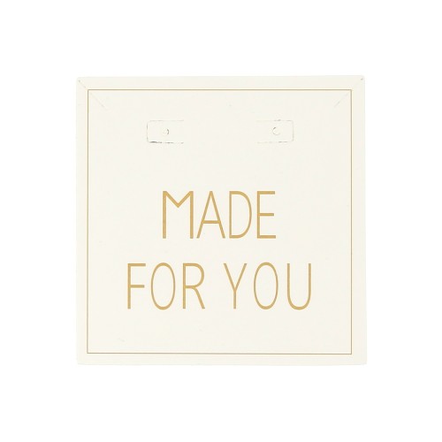 6x6 m Pack of 20 cardboard jewellery holders for earrings & necklaces - White x1