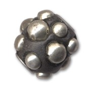 Olive inclusions 16x14mm Silver tone x1|raw }}