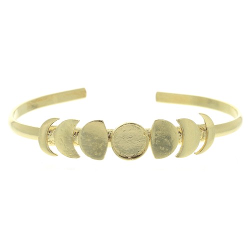 10x150mm Bracelet for 8mm round flat back cabochon - Gold plated 3 micron x1