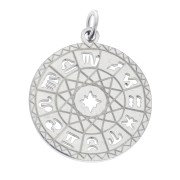 Round pendant - medal 18 mm - Zodiac signs - 304 stainless steel x1
