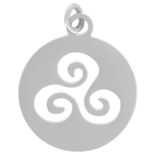 18.5x15.5mm 316L Stainless steel medal / pendant - Triskel x1