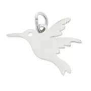 Hummingbird charm 14x19.5 mm with open ring - Stainless steel 316L x1