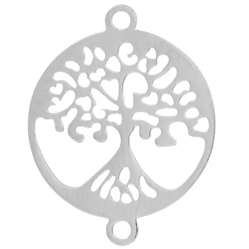 Spacer Tree of life - 2 rings 15 mm - Stainless steel 316L x1