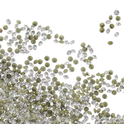 1mm Round resin cabochons - Crystal x2gr
