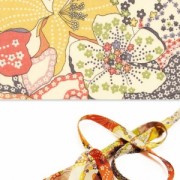 Bias ribbon Liberty Mauvey Orange x 1m