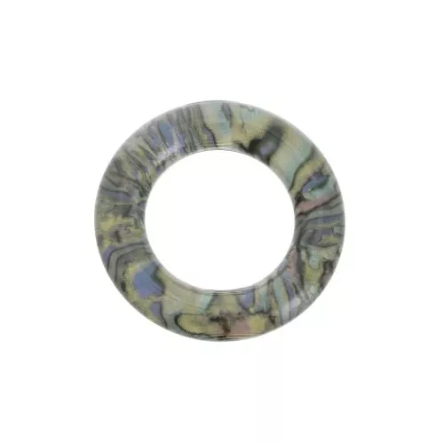 30mm Cellulose acetate round pendant - Multicolored Marbled x1