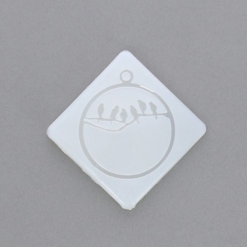 54x48mm Round silicone mold for resin pendants x1