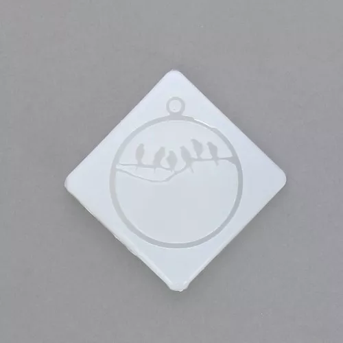 54x48mm Round silicone mold for resin pendants x1