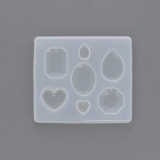 Silicone mold for making resin pendants and charms x1|raw }}
