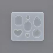 Silicone mold for making resin pendants and charms x1