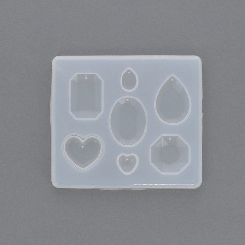 Silicone mold for making resin pendants and charms x1