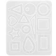 Silicone mold for making hollow resin pendants and spacers x1|raw }}