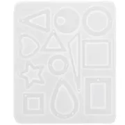 Silicone mold for making hollow resin pendants and spacers x1