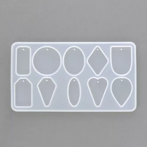 Silicone mold for geometric resin pendants x1