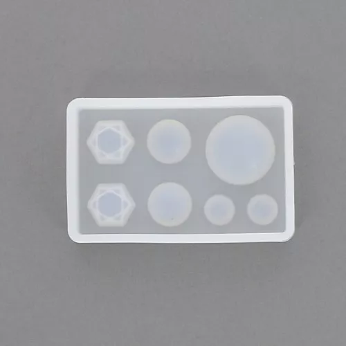 Silicone mold for flat resin cabochons x1