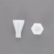 36x23 mm Silicone mold for resin - Hexagon facetted pendants x1