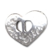 Heart spacer 28x22mm Antique Silver Plating x1|raw }}