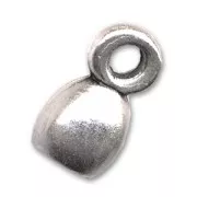 Cord end ferrules 3 mm - Antique fine silver plated x4