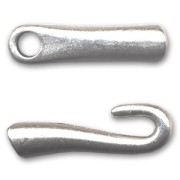 Hook and eye clasp for 3mm cord Antique Silver Plating x1