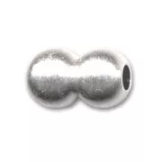 Ball magnetic clasp for 3mm cords Antique Silver Plating x1