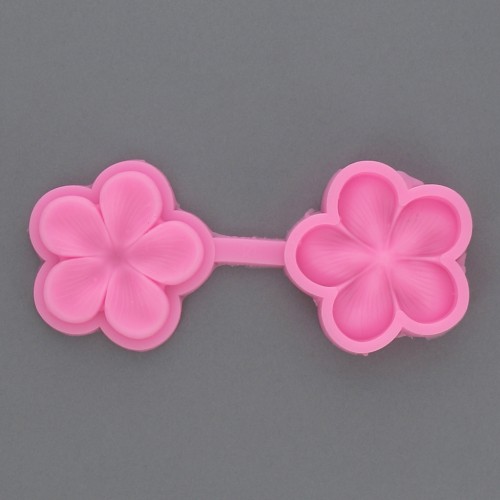 Plum blossom mold and cutter - for polymer clay and metal clay x1