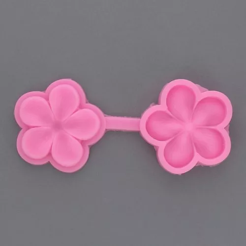 Plum blossom mold and cutter - for polymer clay and metal clay x1