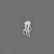 11mm Plastic jellyfish for accessories and jewellery inclusion resin - White x1