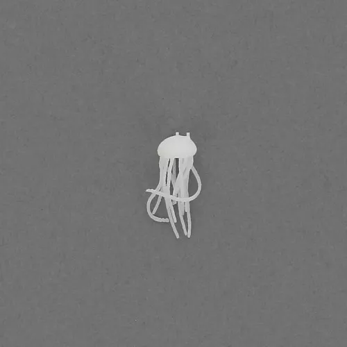 11mm Plastic jellyfish for accessories and jewellery inclusion resin - White x1