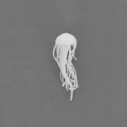 20mm Plastic jellyfish for accessories and jewellery inclusion resin - White x1