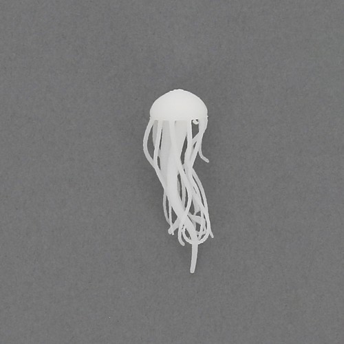 20mm Plastic jellyfish for accessories and jewellery inclusion resin - White x1