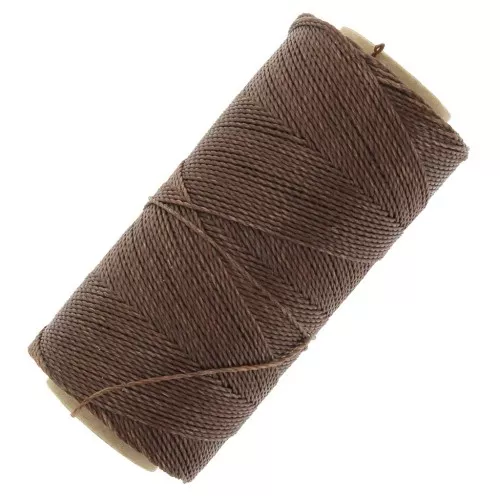 Linhasita waxed thread spool for micro macramé 1 mm - Light brown (790) x168m