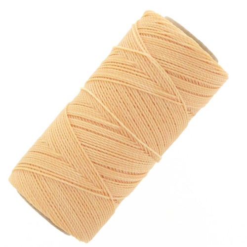 Linhasita waxed thread spool for micro macramé 1 mm - Peach (219) x168m