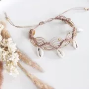 Linhasita waxed thread spool for micro macramé 1 mm - Peach (219) x168m