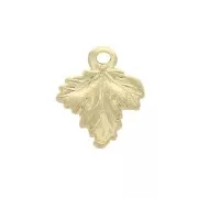 9.5x7.5mm Gold filled vine leaf charm x1