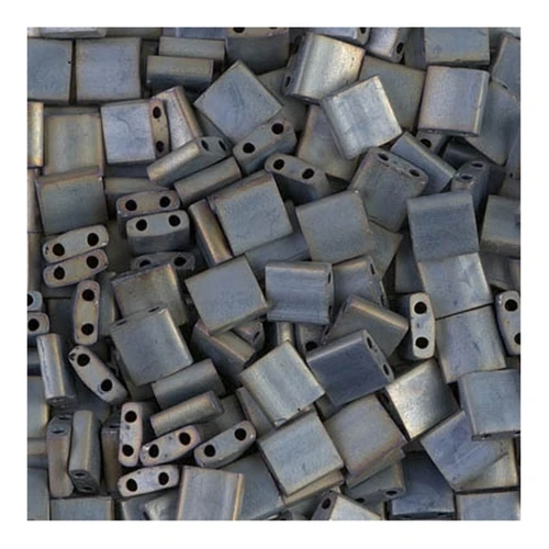 Miyuki Tila Beads 5x5x1.9 mm TL-2002 - Mat Met Silver Gray x10g