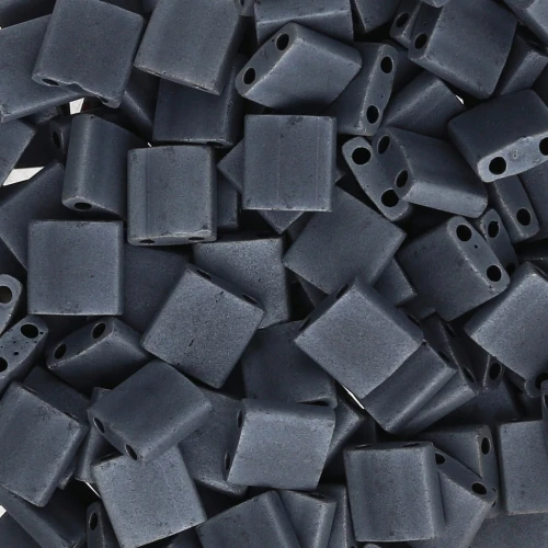 Miyuki Tila Beads 5x5x1.9 mm TL-2001 - Mat Gunmetal x10g