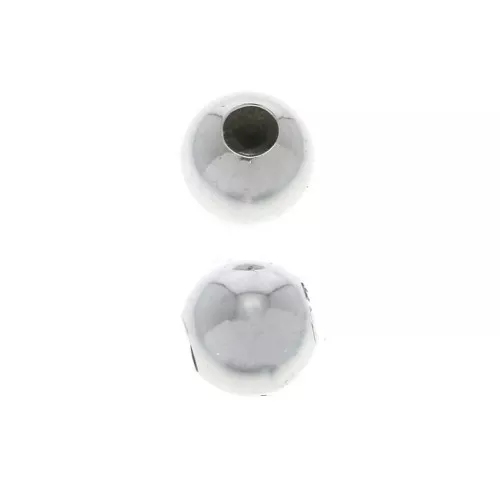 6mm 925 Sterling Silver Stopper Bead with a hole of 2 mm x1