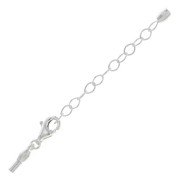 11mm Lobster Clasp with unscrewable end for 1.5mm cord - Silver 925 x1