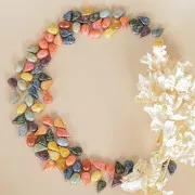 Glass beads Samos® by Puca® 7x5 mm Opaque Rose Spotted x10g