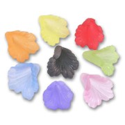 Set of Flowers 11x12mm Frosted Multicoloured x20|raw }}