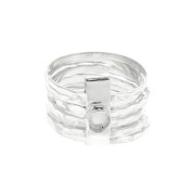 925 Sterling Silver Ring for 4mm cabochon - Size 50 x1|raw }}